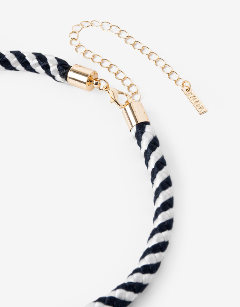 Collares Cortos Cordón Collar Marinero Dije Ancla - Dorado