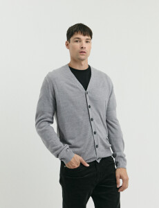 470710 CARDIGAN HARRINGTON URBAN Gris Medio Melange