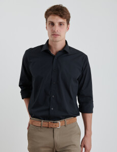 011683 CAMISA VESTIR HARRINGTON LABEL Negro