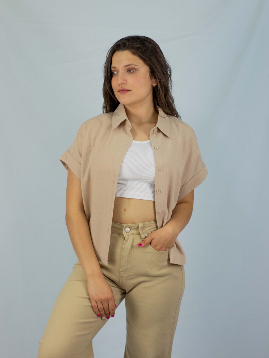Camisa Lino Slowly - Beige 