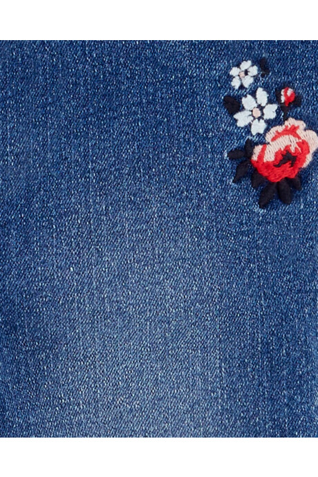 Enterito jean con bordado. Talles 2-5T Sin color