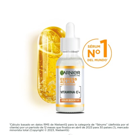 Sérum anti manchas Garnier Express Aclara con vitamina C 30ml Sérum anti manchas Garnier Express Aclara con vitamina C 30ml