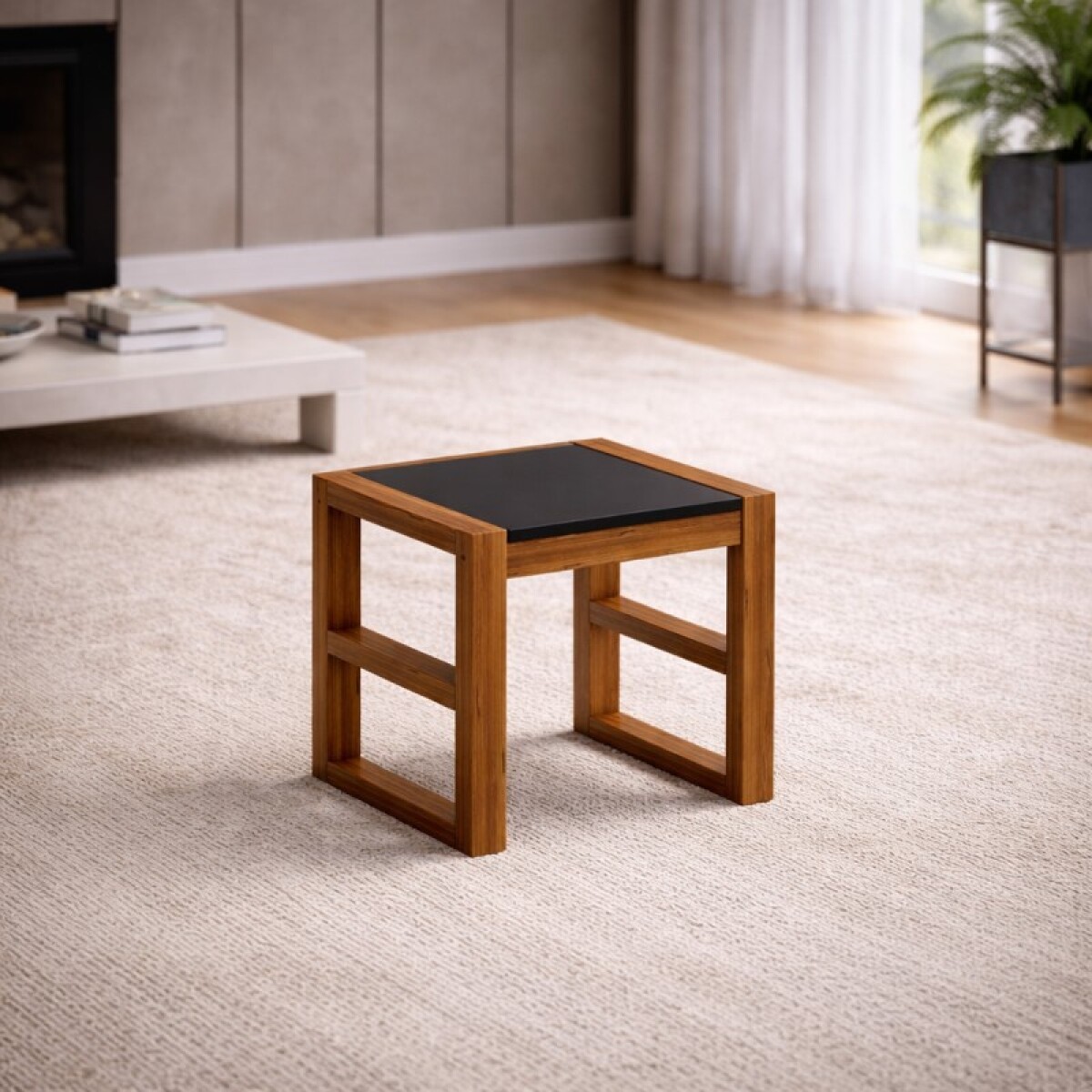 Mesa Auxiliar Aspen - Negro/garapa 