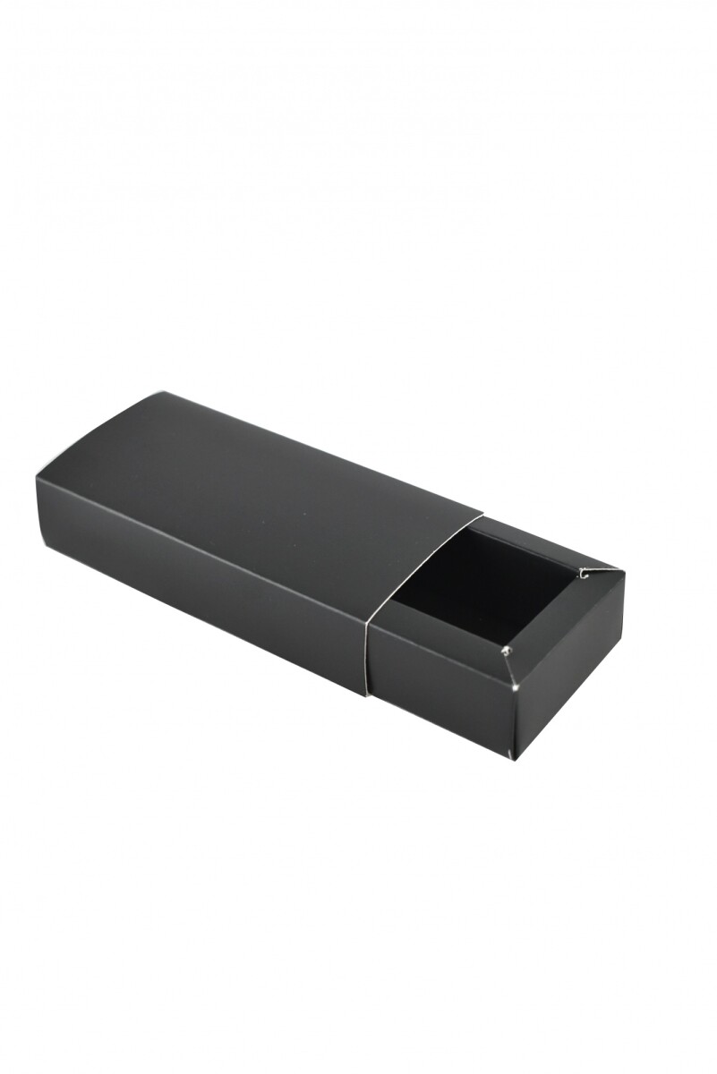 CAJA ECO BOMBONES 6x12x2,5 cm (3 bombones) - NEGRO 