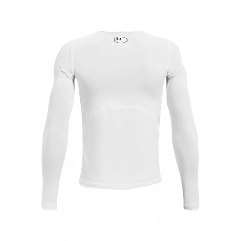 Remera Niño Under Armour HeatGear de Manga Larga White