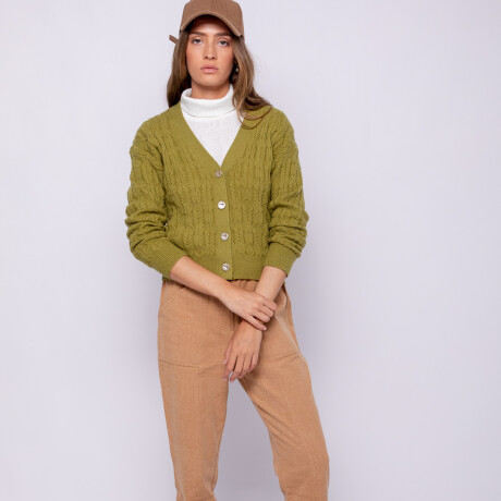 CARDIGAN BRIO Verde Musgo