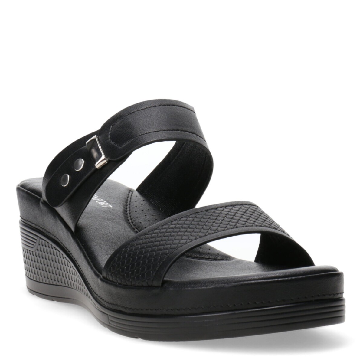 Sandalias de Mujer Lady Confort HAYS con dos tiras - Negro 