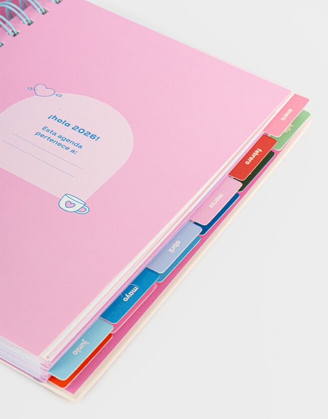 Agendas y Calendarios Estampados Agenda A5 2026 - Combinacion Multicolor