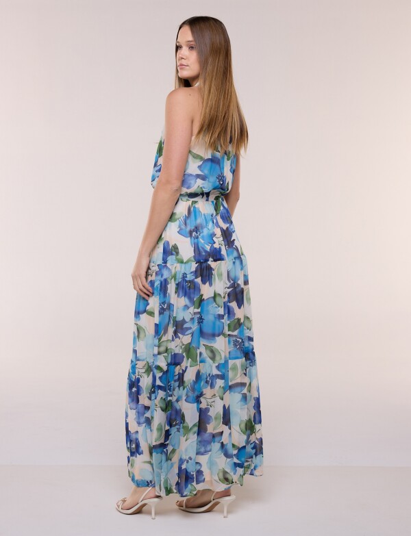 Vestido Maxi Flores MULTI/AZUL
