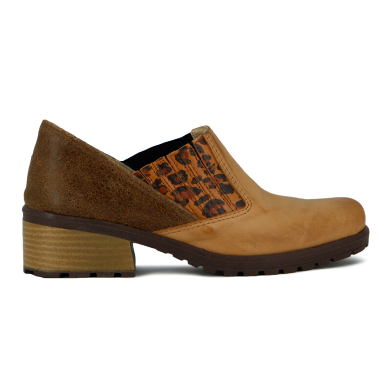 Macri Zapato Casual Dama Comb.2 Elást.t/bajo Foliado Cuero/animal Print Maiz-animal Print