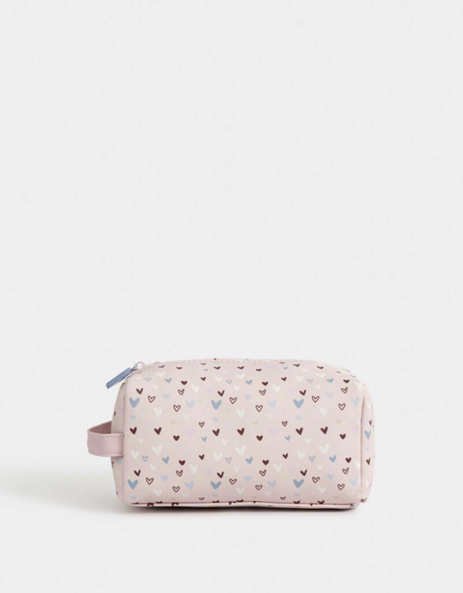 Portacosméticos Estampado - Rosa Viejo 