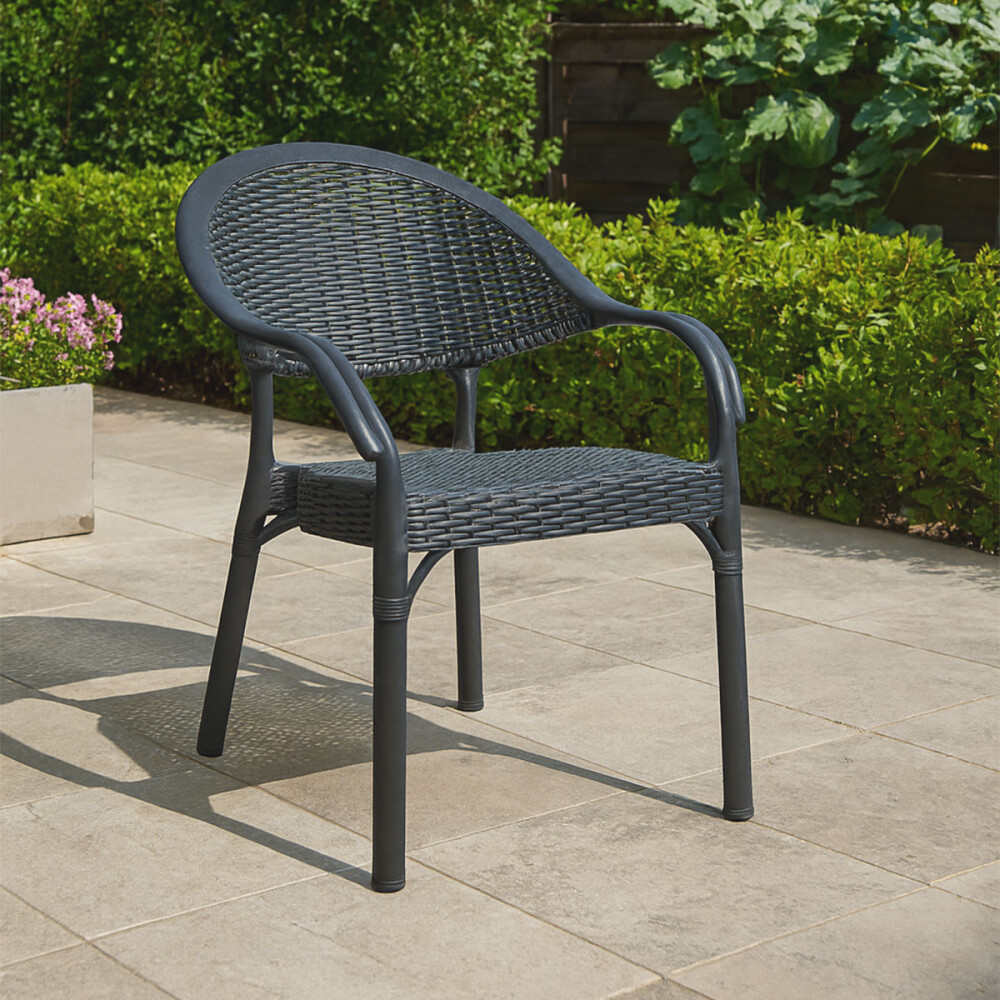 Silla de exterior Bambú Negro