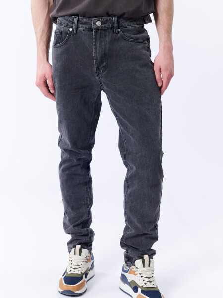 Pantalón jean slim Negro