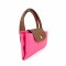 Longchamp -Cartera Longchamp plegable de nylon con cierre y asa corta, Le pliage S Fucsia