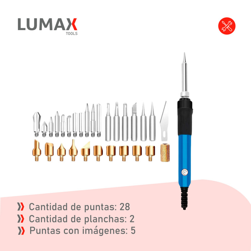 Pirograbador multiuso con puntas de bronce Pirograbador multiuso con puntas de bronce