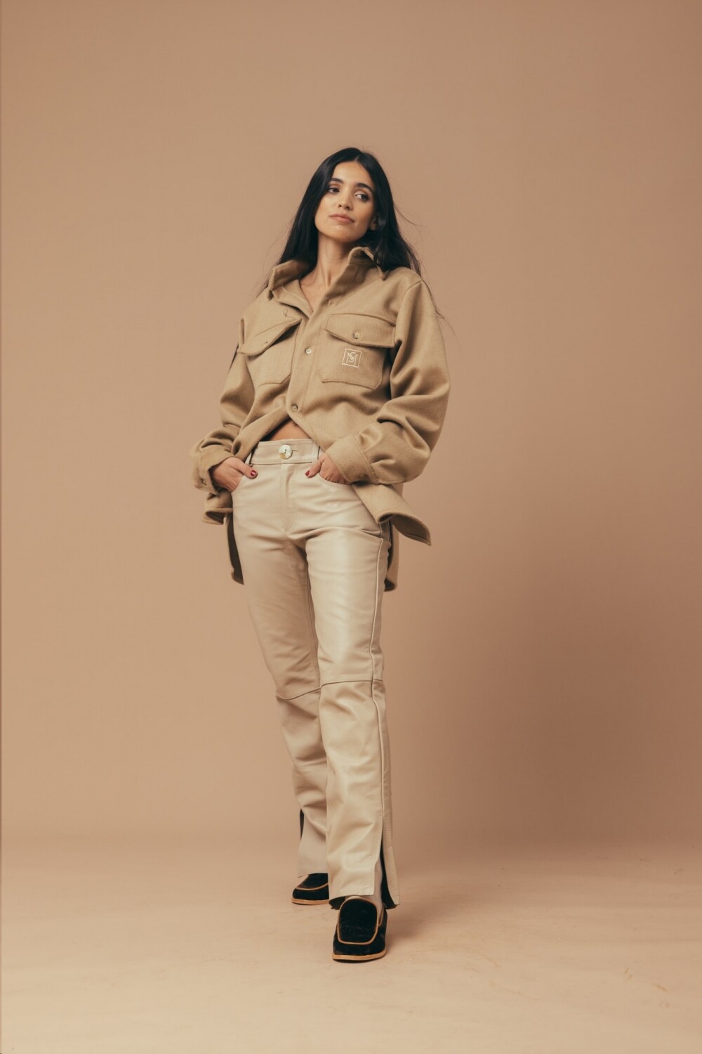 Leather jeans Avellana