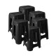 Set x6 Banquetas simil ratán NEGRO