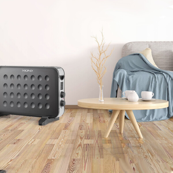 Caloventilador De Piso Xion Xi-es116 NEGRO