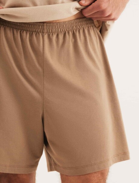 PIJAMA DE ALGODÓN BEIGE