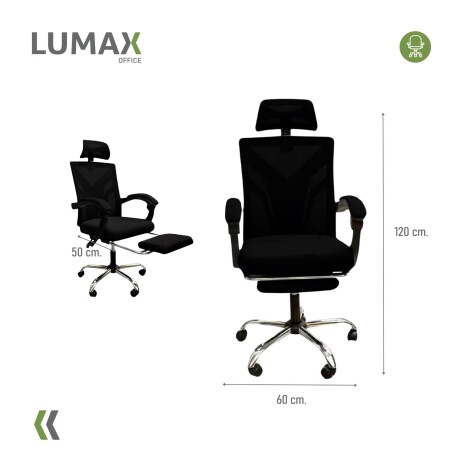 Silla Ejecutiva Ergonómica Lumax Modelo Clyde con Apoyapies Negro