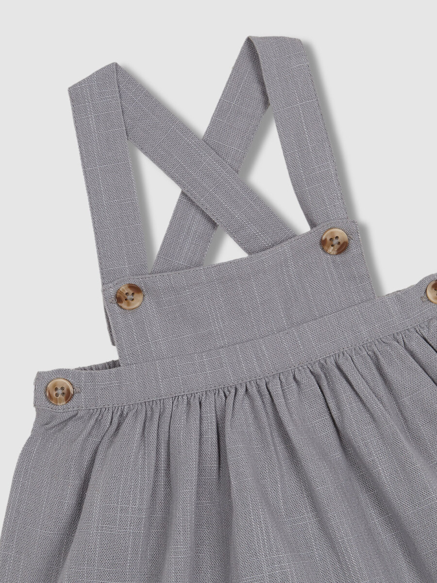 Falda Con Tirantes Azul