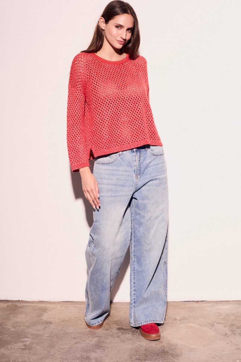 Sweater Lurex Rojo