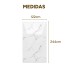 Placa PVC Símil Mármol 2,44 x 1,22 m Mármol Blanco Gris Claro 2