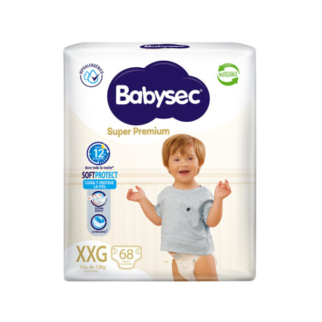 BABYSEC SUPER PREMIUM XXG 68 PAÑALES BABYSEC SUPER PREMIUM XXG 68 PAÑALES