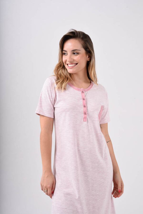 Camisón Manga Corta Cartera Rosa