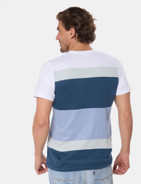 REMERA RAYADA Azul