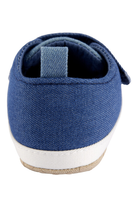 Zapato de bebé, con velcro, chambray Sin color