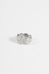 Anillo acero espiral plateado