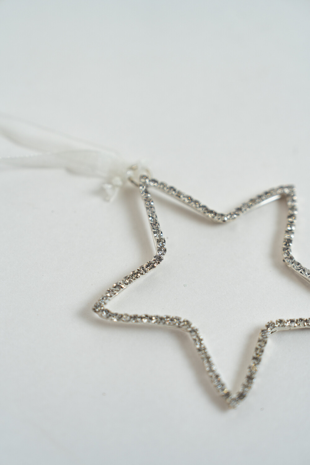 Deco Navidad Estrella De Cristal Color Unico