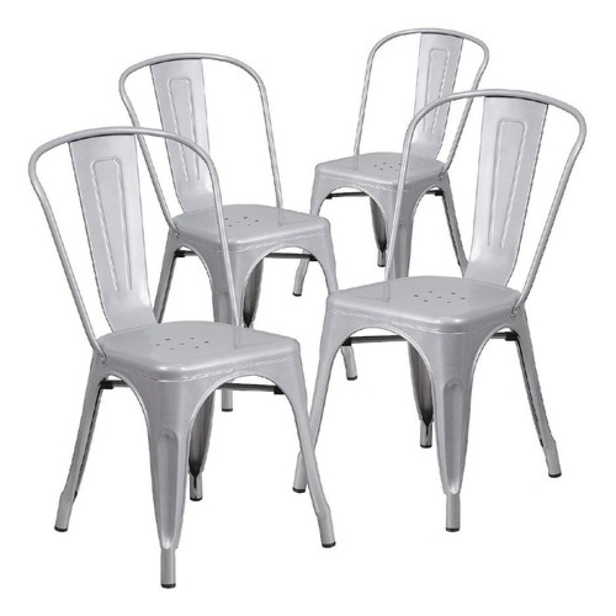 Pack 4 Sillas Tolix Lumax Varios Colores - Gris 