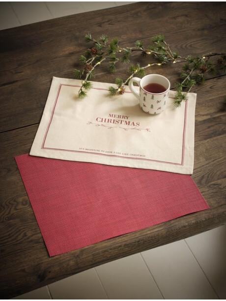 Mantel individual navideño VALLMO 33x42cm rojo Mantel individual navideño VALLMO 33x42cm rojo