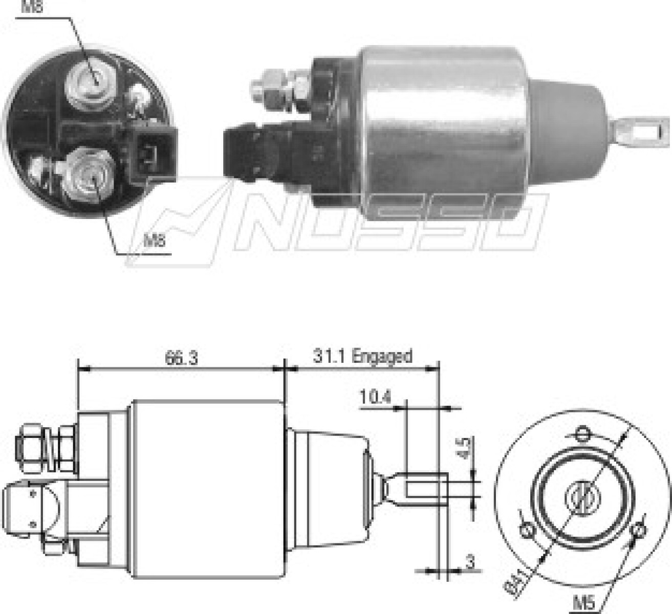 AUTOMATICO DE ARRANQUE VOLKSWAGEN SOLENOIDE BOSCH 12V MWM VW CAMION ZM 