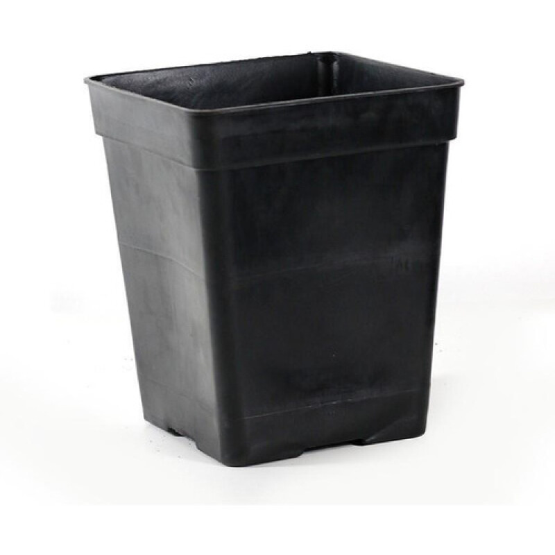 MACETA CUADRADA NEGRA VEGA 5 LITROS 19CM MACETA CUADRADA NEGRA VEGA 5 LITROS 19CM
