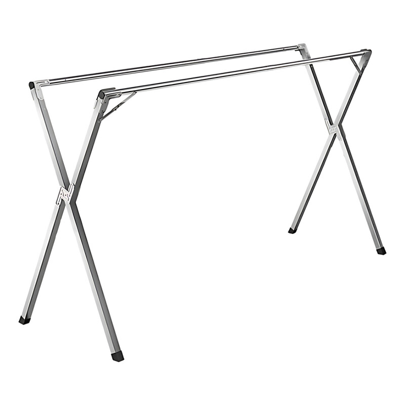 Tender Aluminio Inox De Pie Tendedero Para Ropa Plegable Gris