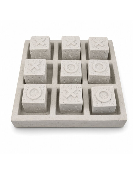JUEGO DE MESA TA-TE-TI STONE 20X20CM BLANCO JUEGO DE MESA TA-TE-TI STONE 20X20CM BLANCO