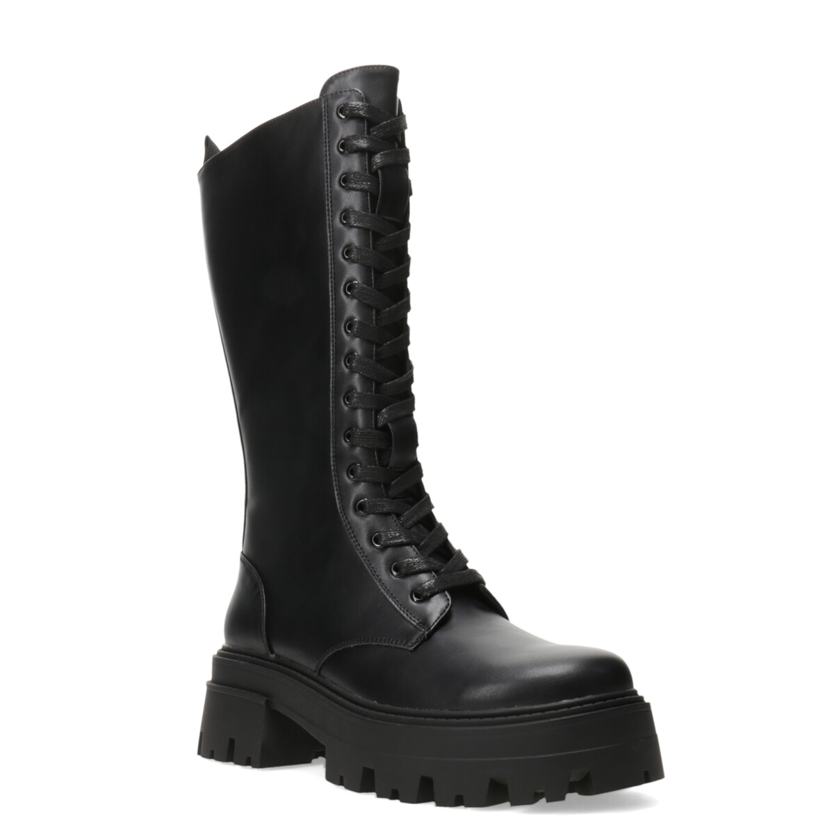 Bota de Mujer Miss Carol TOLLER de caña alta acordonada - Negro 