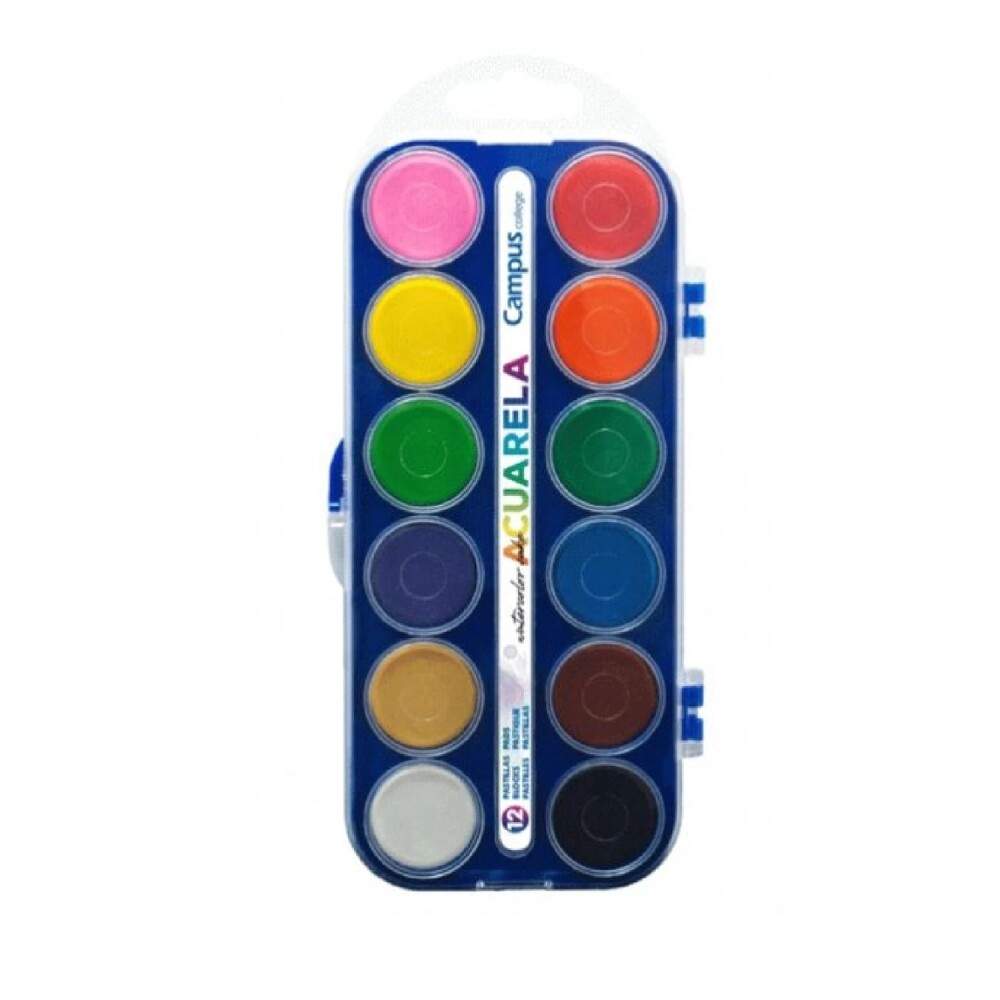 Acuarelas x12 Campus + Pincel #Acuarelas x 12 Campus + Pincel