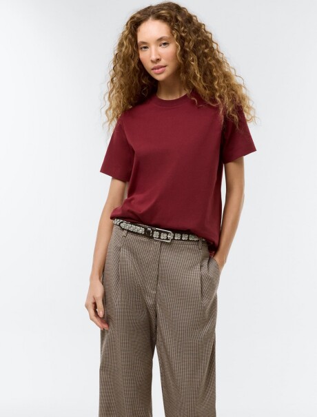 CAMISETA MANGA CORTA SUPER COTTON BORDEAUX
