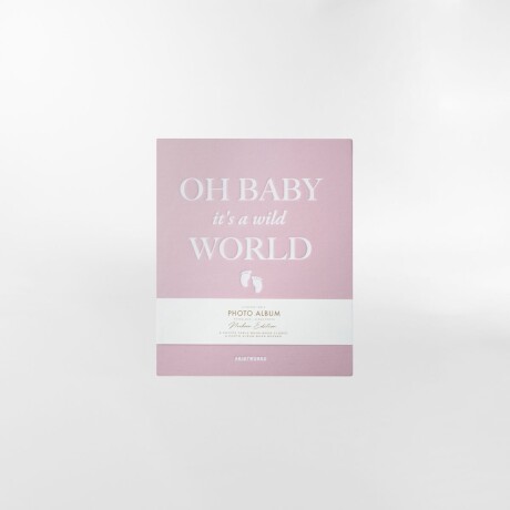 ALBUM DE FOTOS BABY ITS A WILD WORLD ROSA - UNICO