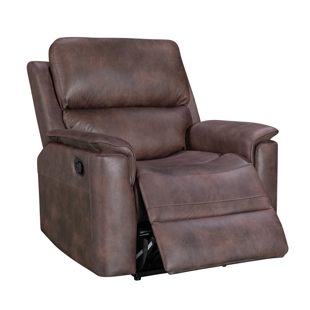 RECLINER MANUAL TELA MARRON LAGOS CHOC.