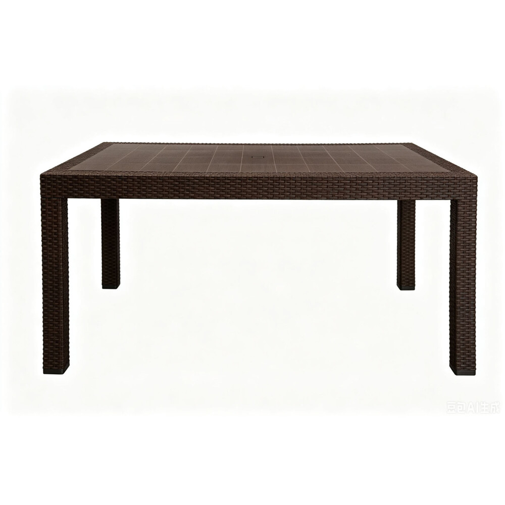 MESA COMEDOR 150CM POLIPROPILENO MARRON TULUM