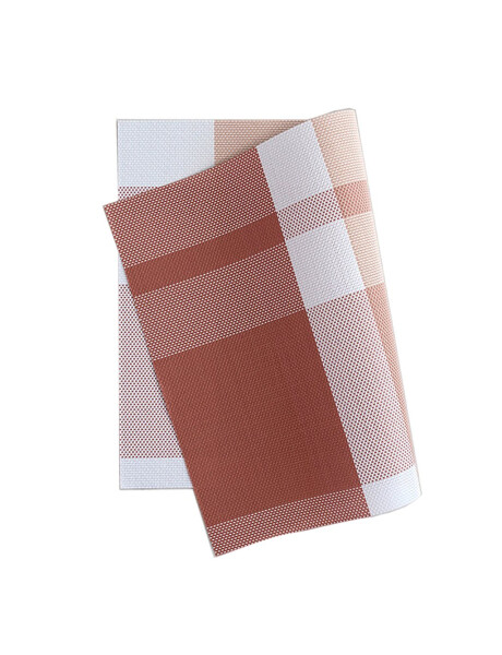 INDIVIDUAL PVC 45x30CM CUADROS TONOS ROJO INDIVIDUAL PVC 45x30CM CUADROS TONOS ROJO