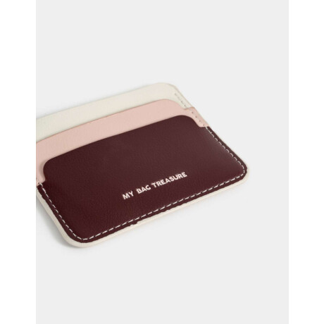 Tarjetero Triple Colorblock Combinacion Tricolor