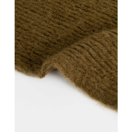 Bufanda Con Flecos Verde Kaki