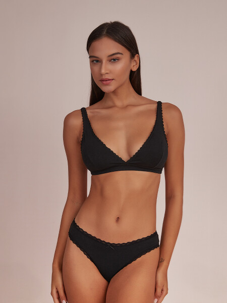 BASICO HALTER ALGODÓN NEGRO