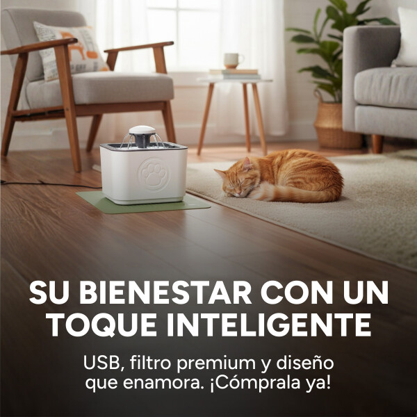 Fuente Agua Gatos Perros Bebedero + 2 Filtros Repuesto Fuente Agua Gatos Perros Bebedero + 2 Filtros Repuesto